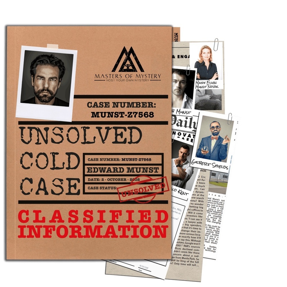 Masters of Mystery- UNSOLVED COLD CASE FILES GAME - EDWARD MUNST